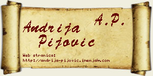 Andrija Pijović vizit kartica